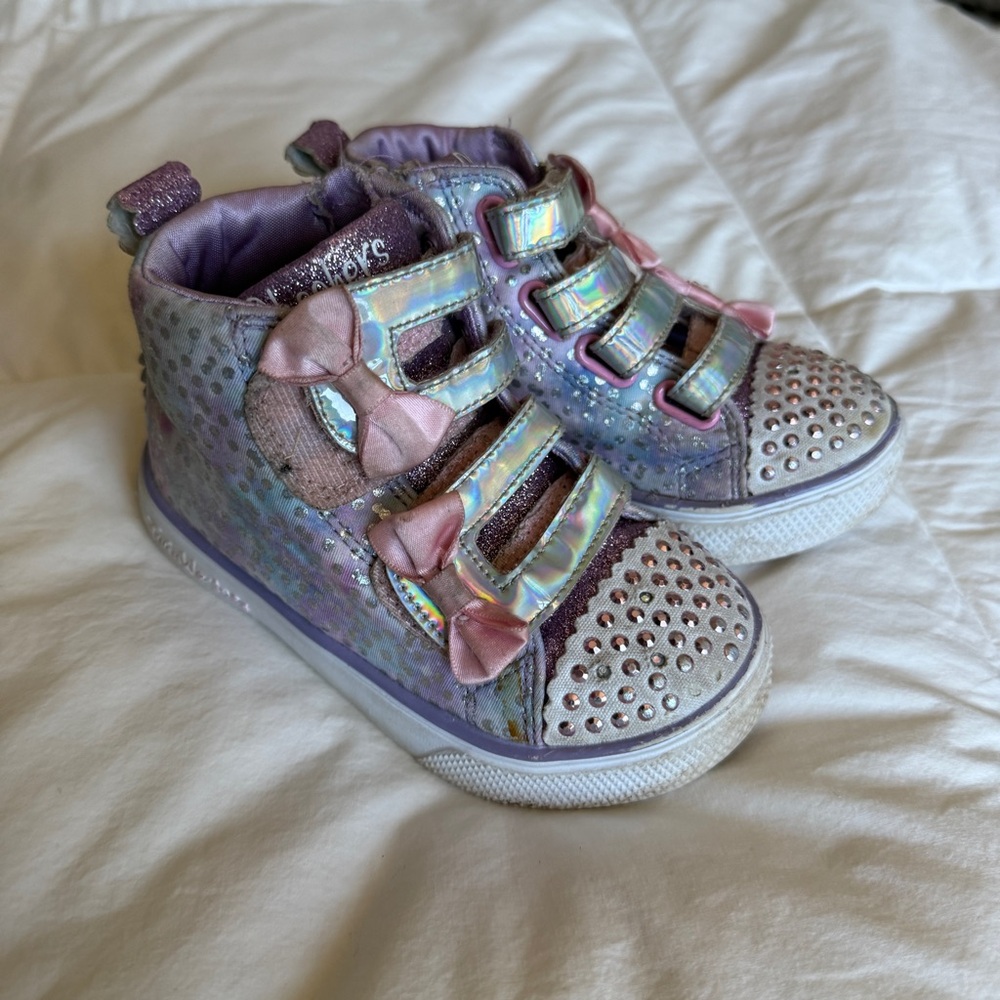 Skechers | Twinkle Toes Sneakers | Toddler Size 9 | Purple and Pink Glitter